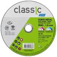 DISCO DE CORTE 4.1/2 CLASSIC AR102 115X1,0X22,23 AÇO/INOX FINO NORTON