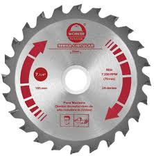 DISCO PARA SERRA CIRCULAR MADEIRA 7.1/4 24D