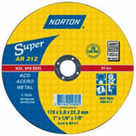 DISCO DE CORTE 7 CLASSIC AR312 180X3X22.23 AÇO-INOX NORTON